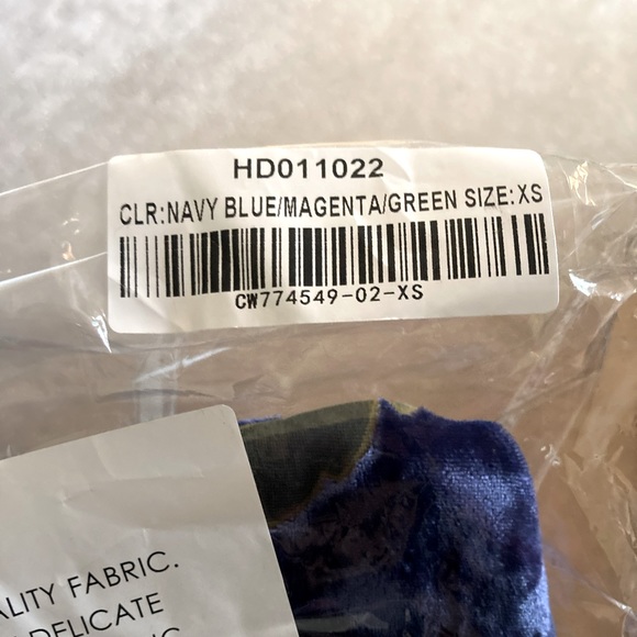 NWT Lulus Evenings with You Blue Floral Asymmetrical Velvet Dress - Picture 4 of 7